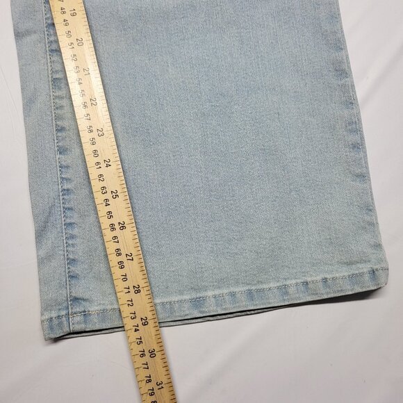 Denim 24/7 Womens Jeans 28WP Stretch High Rise Wide Leg Light Wash - Picture 14 of 16
